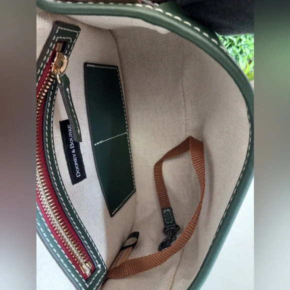 Dooney & Bourke Saddle Bag 20 Italian Leather In Sage - Picture 10 of 16